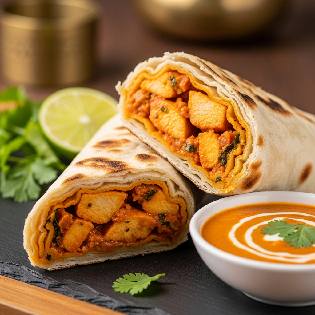 Butter Chicken Kathi Roll