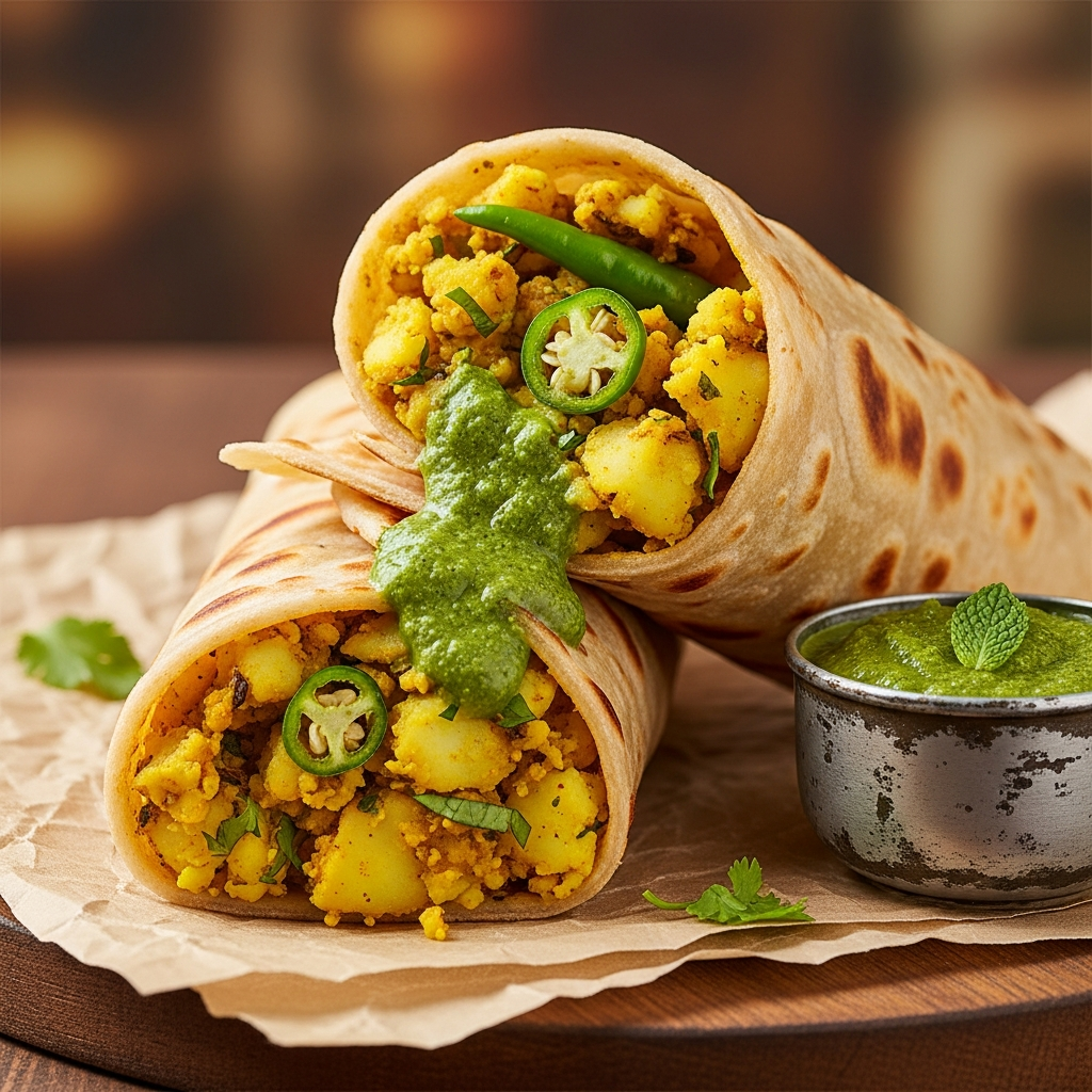 Potato Kathi Roll